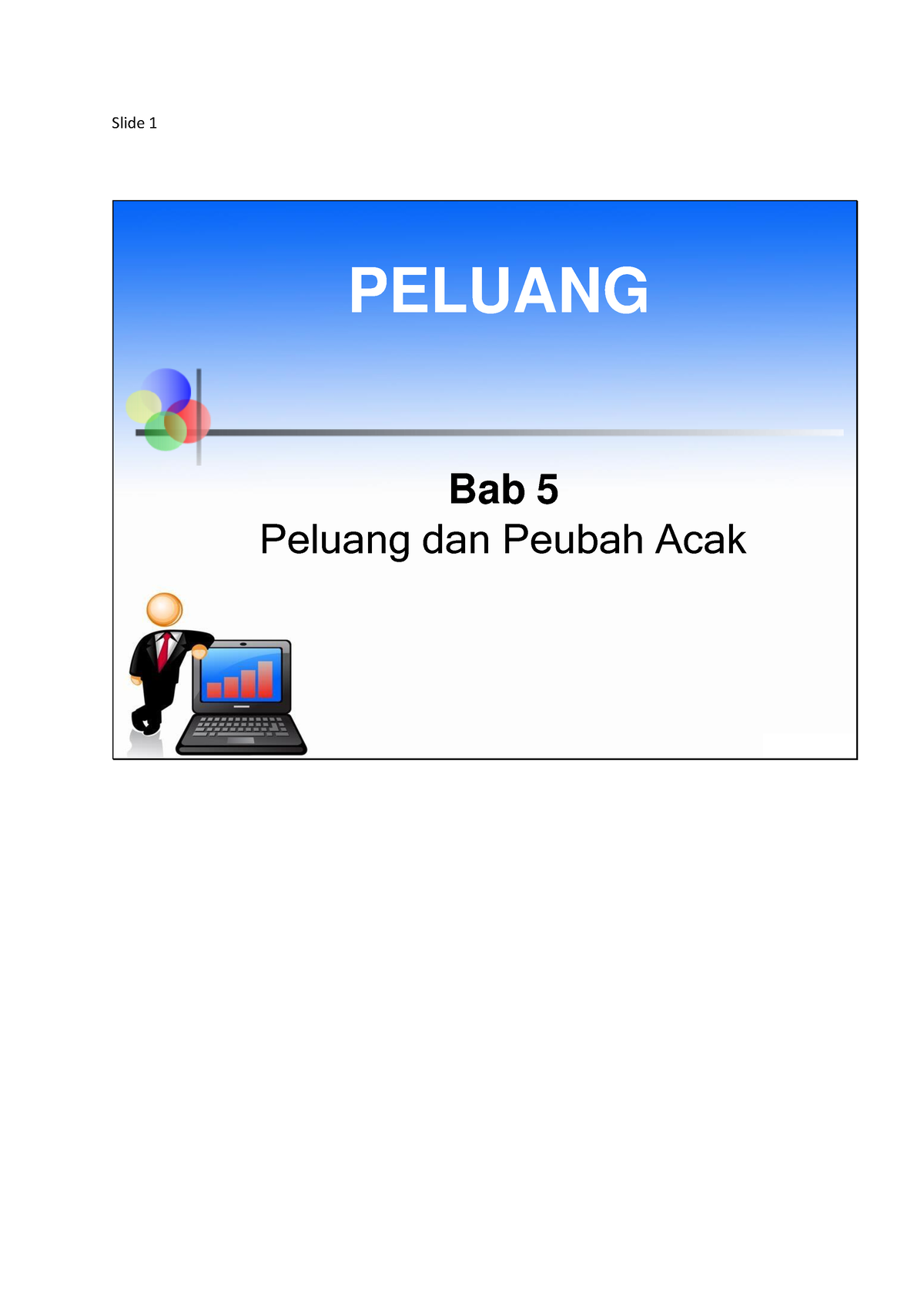 Peluang Dan Peubah Acak - PELUANG Bab 5 Peluang Dan Peubah Acak Peluang ...