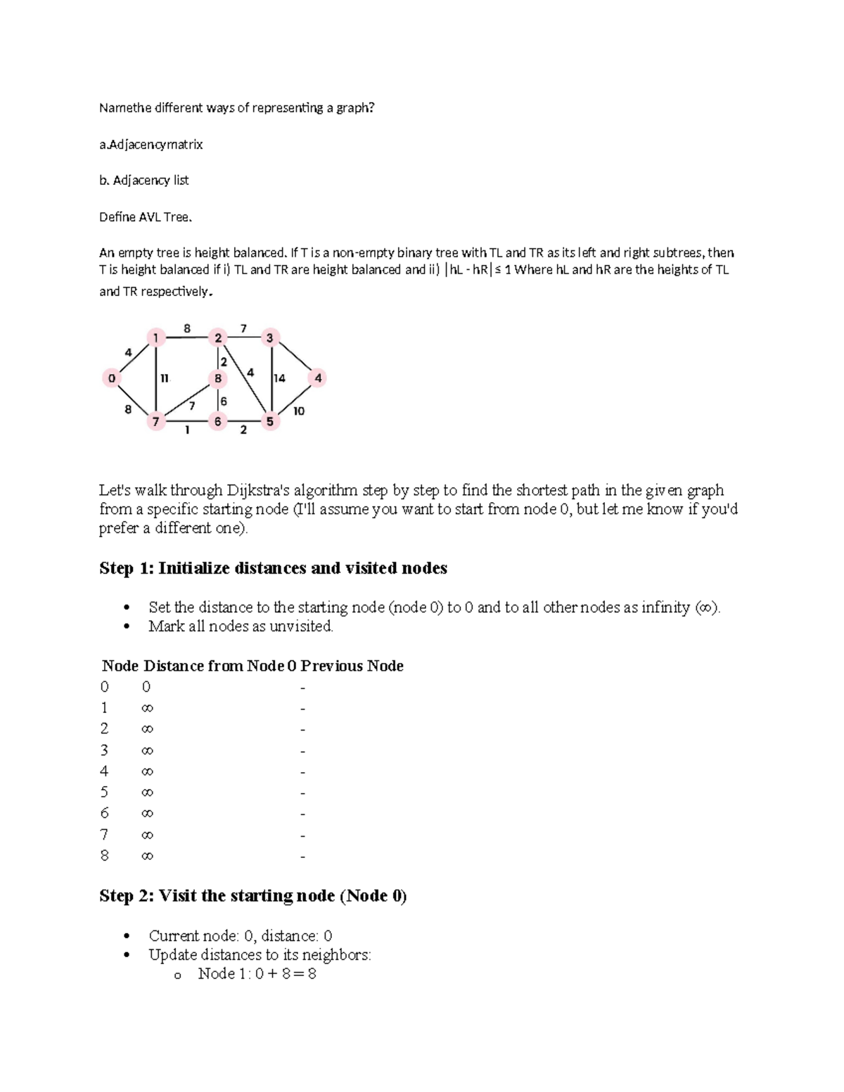 Dijikstras - concept is clearly explained with an example - Namethe ...