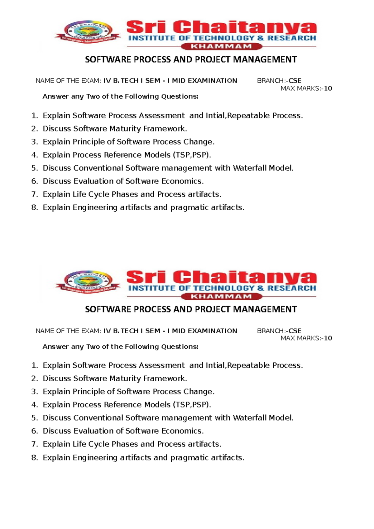SPPM DES - ..... - SOFTWARE PROCESS AND PROJECT MANAGEMENT NAME OF THE ...