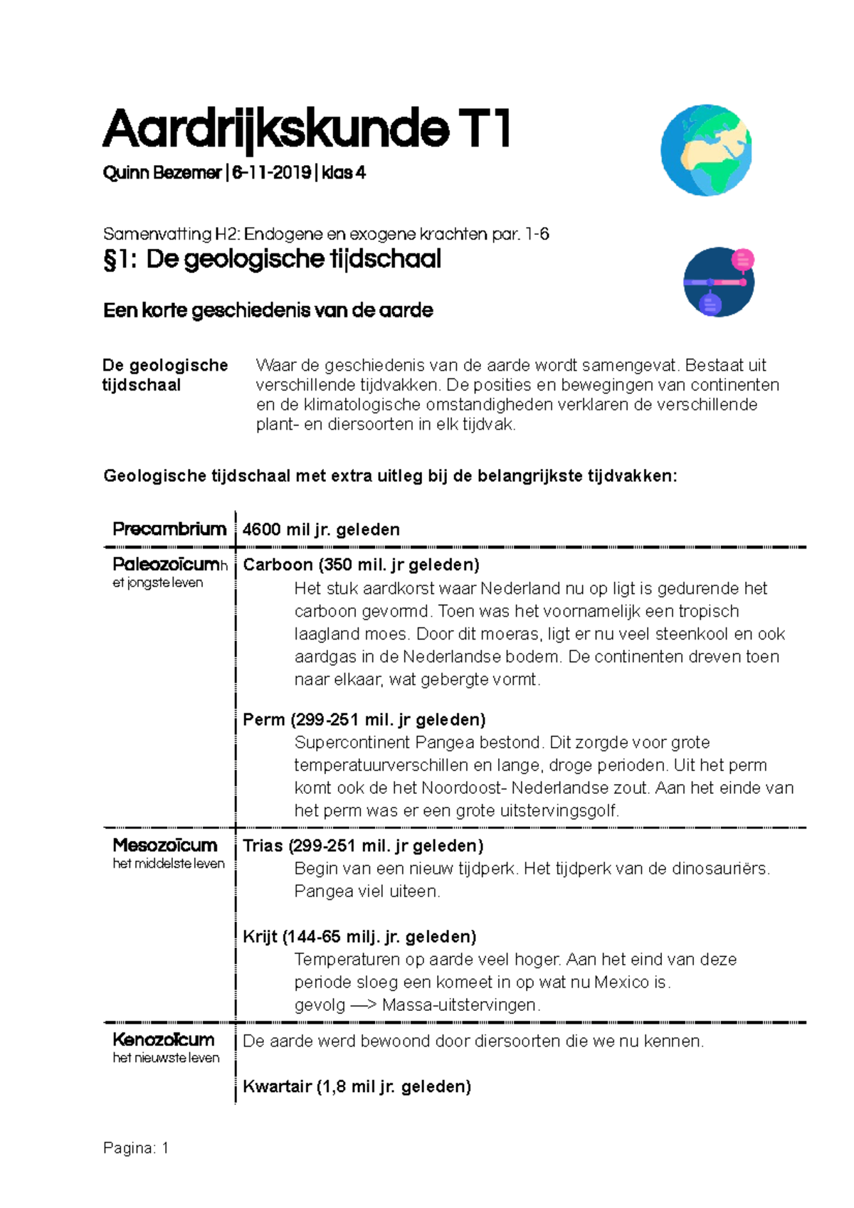 Samenvatting De Wereld Van H2: Endogene En Exogene Krachten Par. 1-6 ...