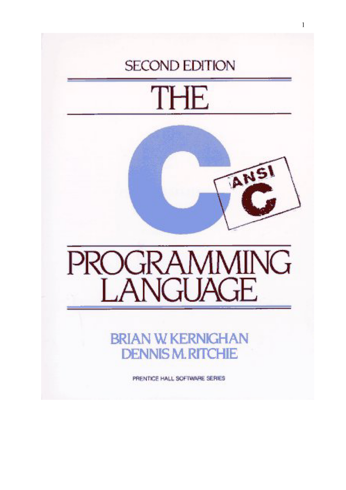 Язык программирования си Брайан Керниган Деннис Ритчи 2-е издание