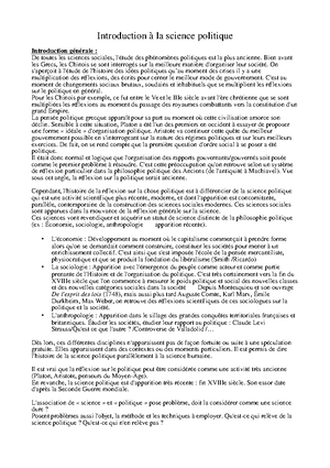 Polycopié POL101 2022-23 - Introduction ‡ la science politique Cet ...