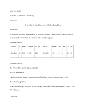 Statistics-Project Part 3- Descriptive Statistics - Graph showing the ...