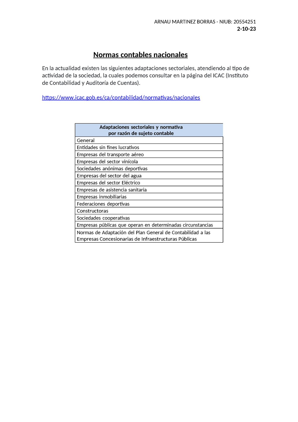 Normas Contabilidad NIC Y NIIF - ARNAU MARTINEZ BORRAS - NIUB: 20554251 ...