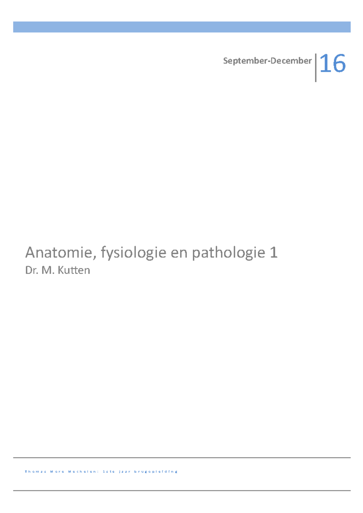 Anatomie Fysiologie Pathologie 1 - Anatomie, Fysiologie En Pathologie 1 ...