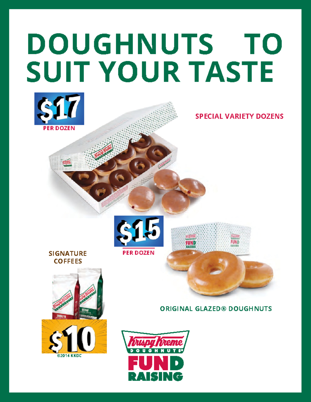 Krispy Kreme Order Form (May 2023) - ©2014 KKDC DOUGHNUTS TO SUIT YOUR ...