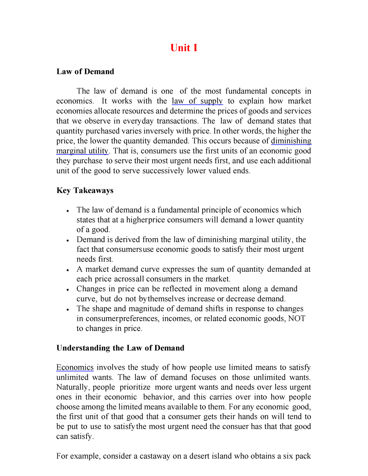 economics-ug-5th-sem-part-1-unit-i-law-of-demand-the-law-of-demand-is