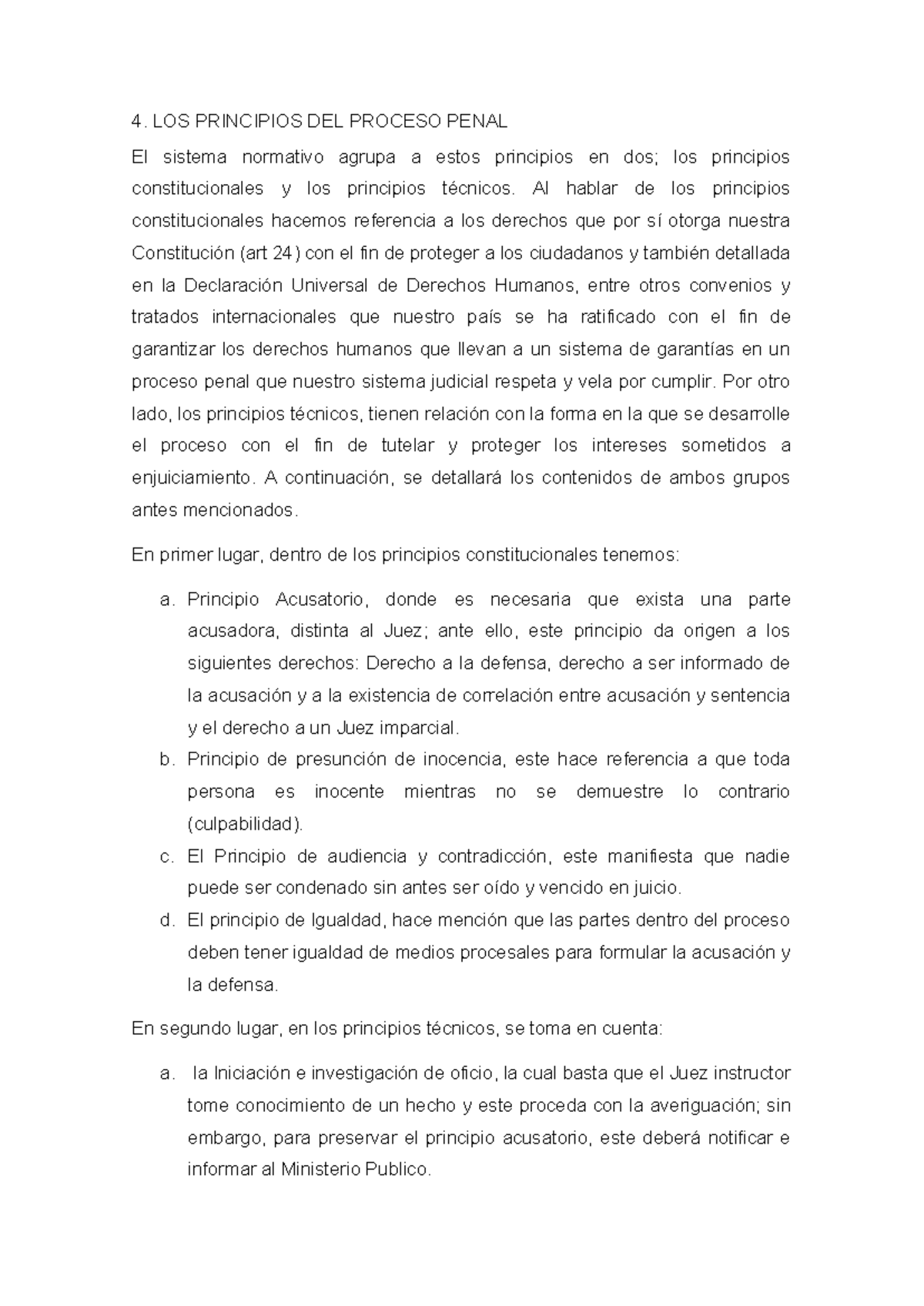 Principios derecho procesal penal - 4. LOS PRINCIPIOS DEL PROCESO PENAL ...