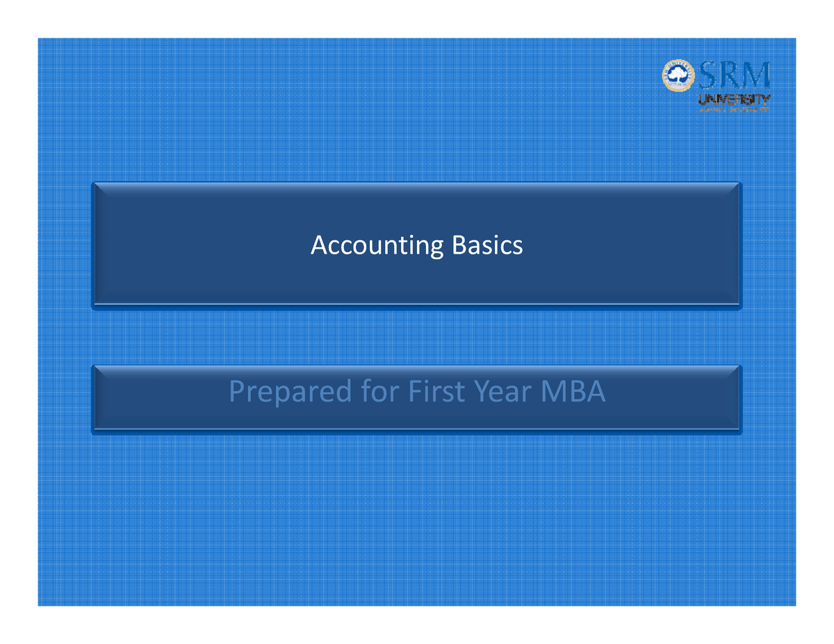 Accounting Basics Study Material 0 - Accounting Basics Prepared For ...