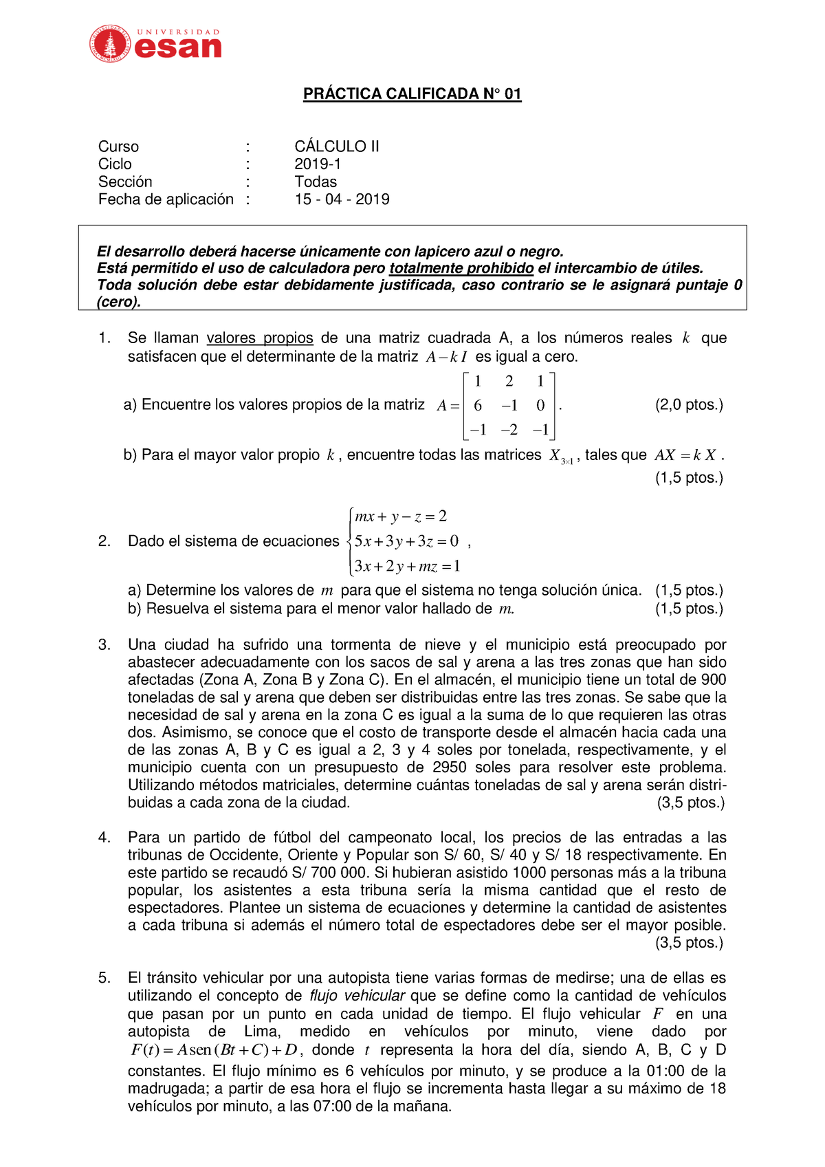 1a Calculo 2 2019 - Práctica De Examen - PRÁCTICA CALIFICADA N° 01 ...