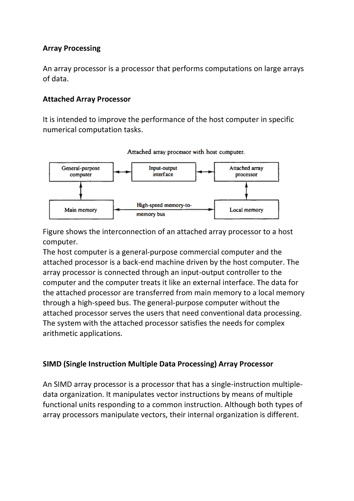 Array Processing - Attached Array Processor It is intended to improve ...