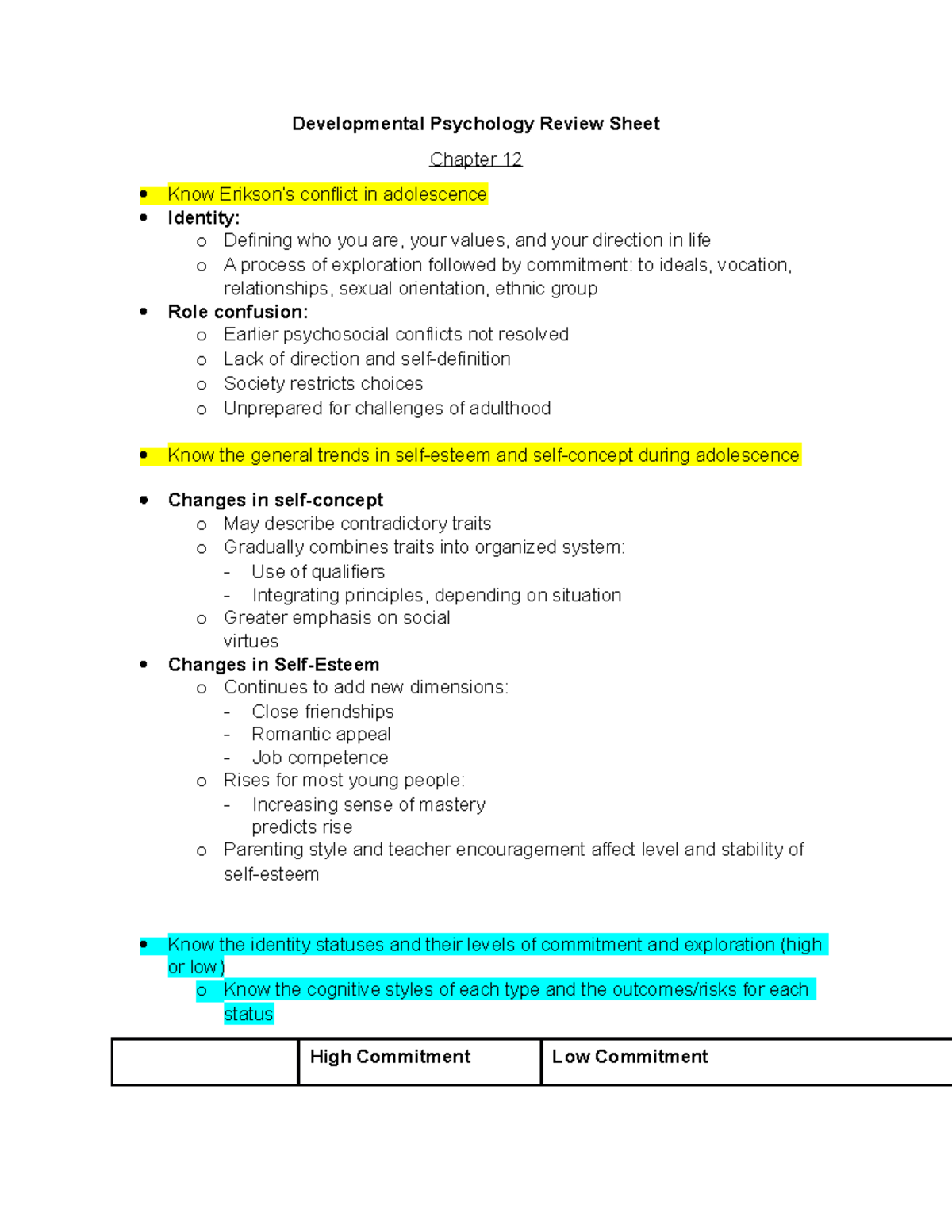 Developmental Psychology Review