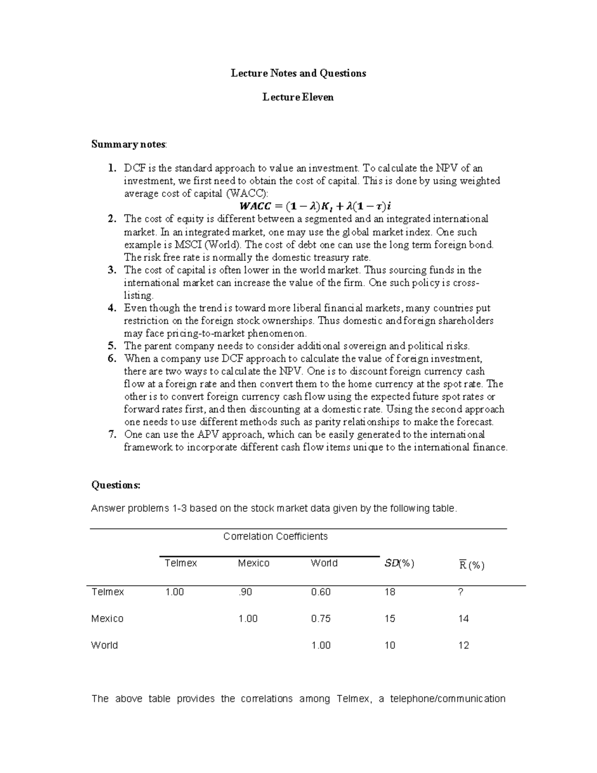 lecture-11-lecture-notes-and-questions-lecture-eleven-summary-notes