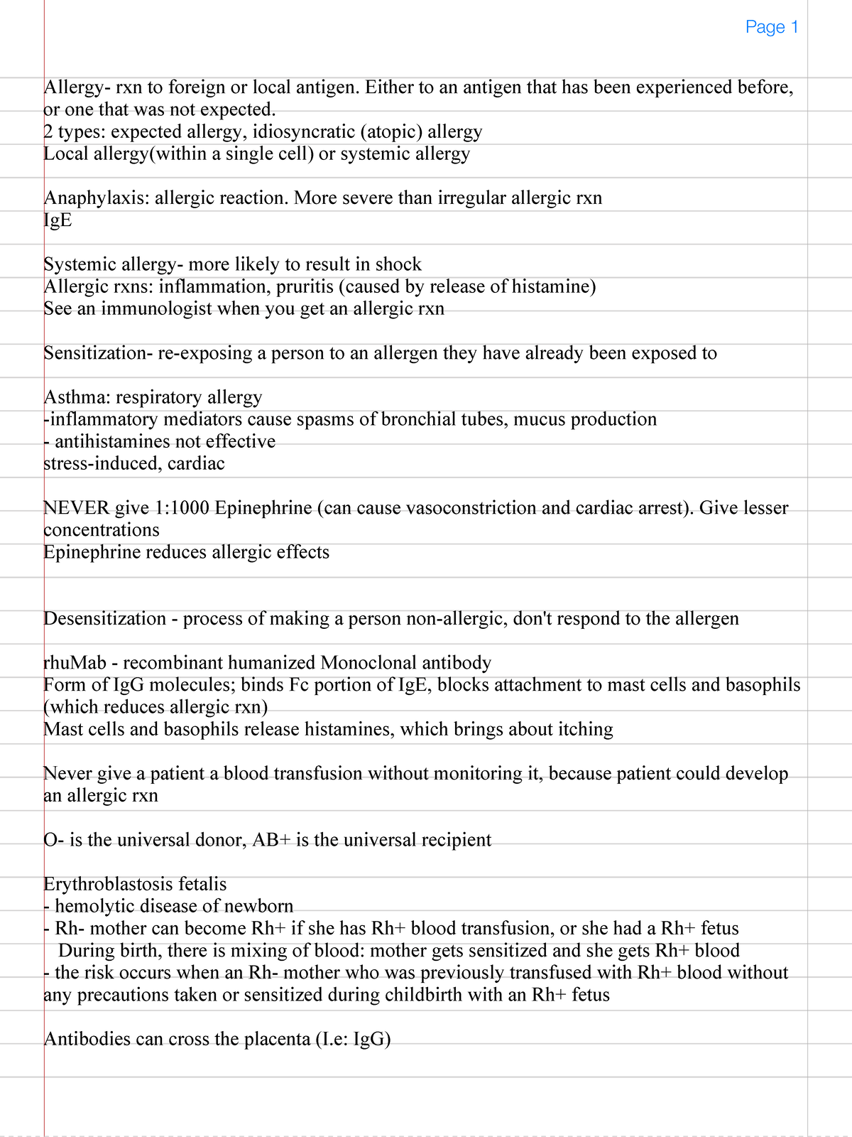17 - 2016 0421 153117 - Lecture notes - Allergy- rxn to foreign or ...