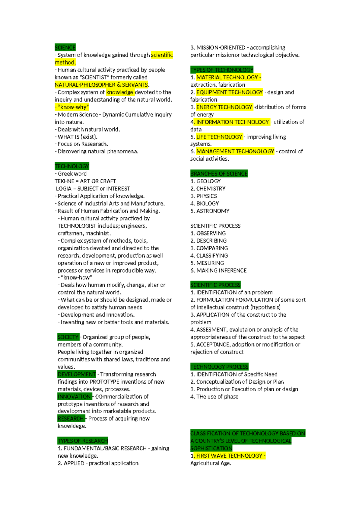 STAS - STAS - SCIENCE System of knowledge gained through scientific ...