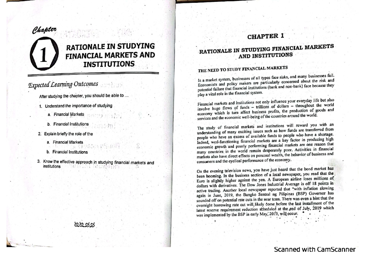 Fin Mar - chapter 1 - Review materials - financial markets - Studocu