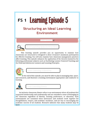 FS1- Episode-4 - FS 1 Learner’s Diversity In The Community And Home ...