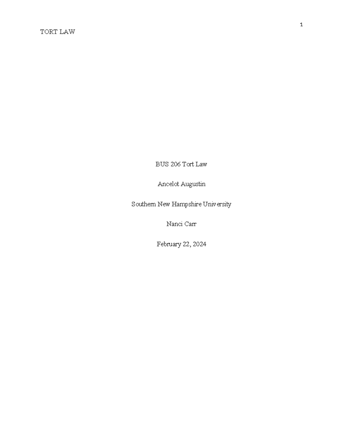 BUS 206 Tort Law - Identify the contractual element Zehmer contended ...