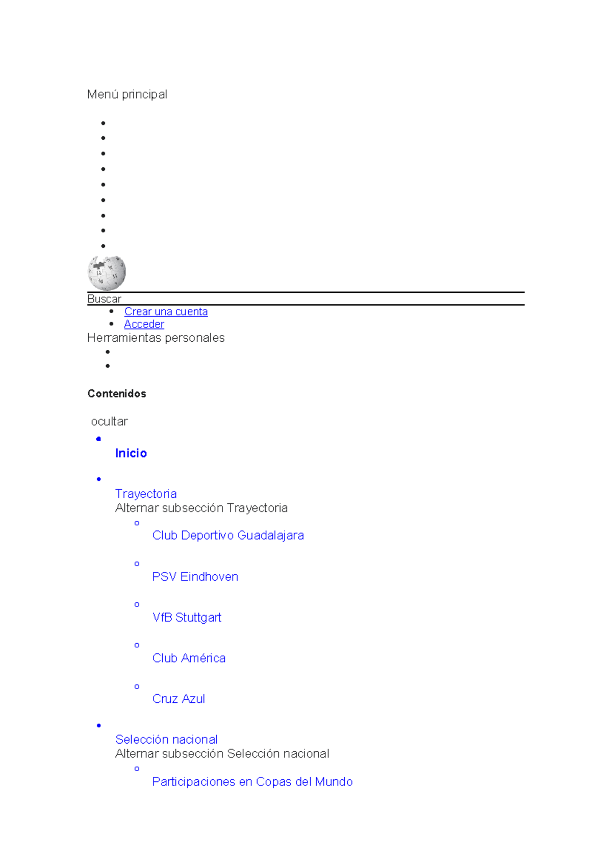 Francisco Javier Rodríguez Pinedo Menú principal Buscar Crear
