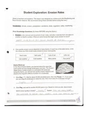 Student Exploration Plate Tectonics Gizmo Answer Key - Studocu