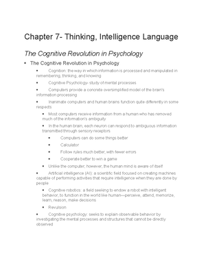 Chapter 8 Psych Notes - Chapter 8- Human Development Exploring Human ...