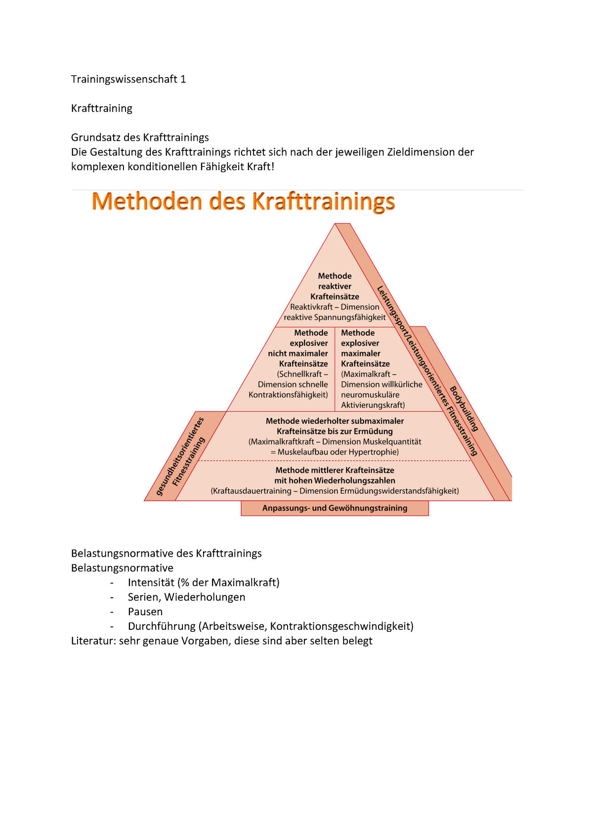 Trainingswissenschaft 1 Krafttraining - Trainingswissenschaft 1 ...