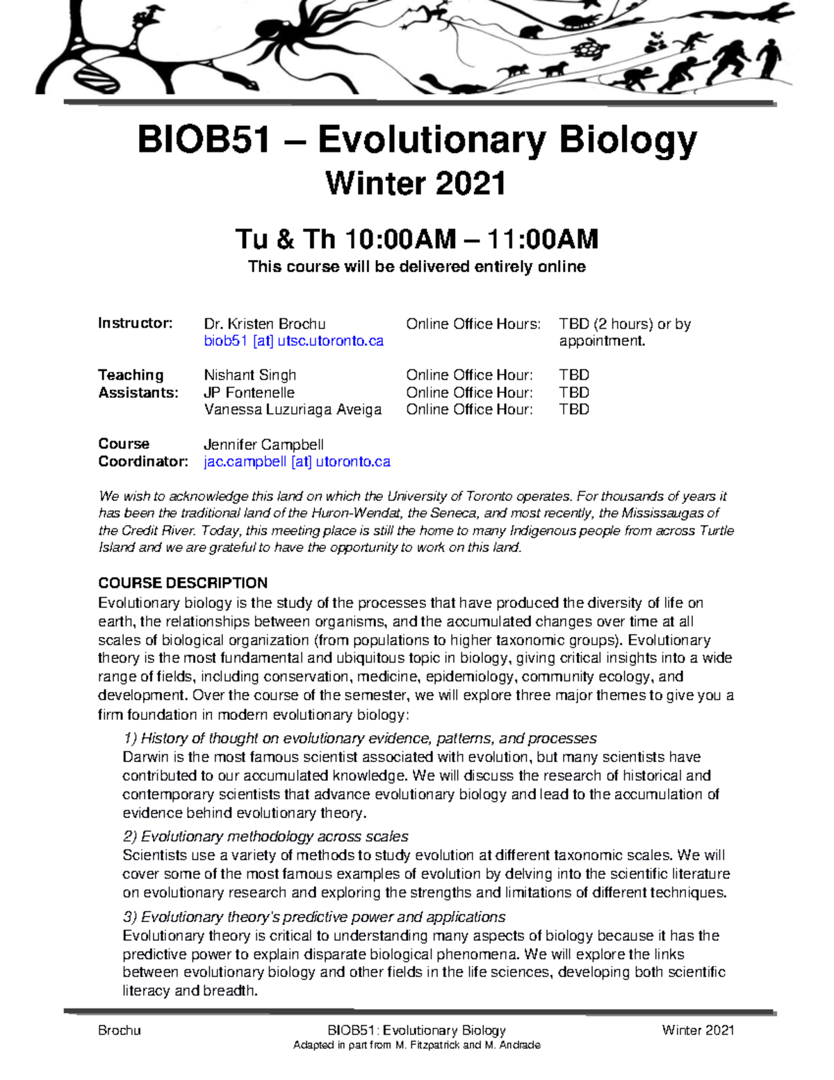 BIOB51 Syllabus Winter 2021 Brochu 20210110 - Brochu BIOB51 ...