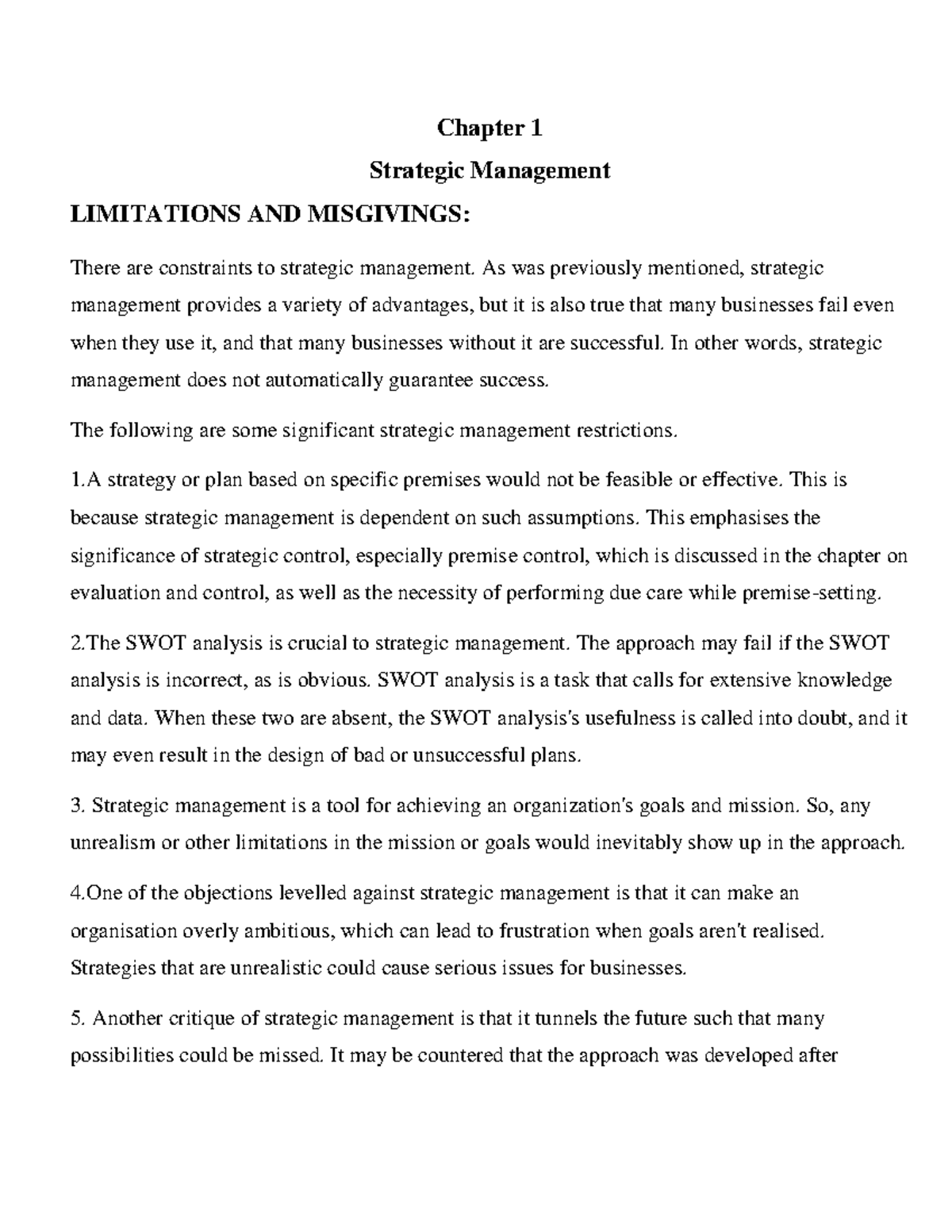 Business policy and strategic management 14 - Chapter 1 Strategic ...