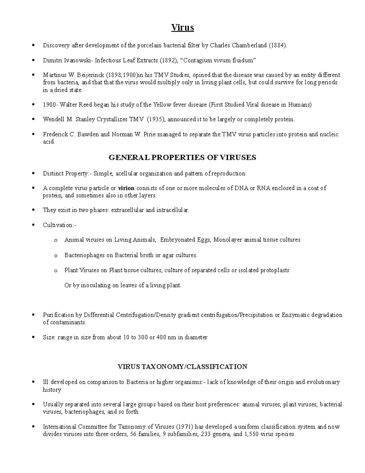 Virus - Notes-Classification-Structure - Virus Discovery after ...