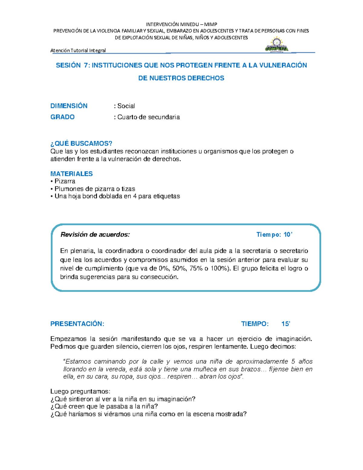 Sesion 7 Instituciones QUE NOS Protegen Frente A LA Vulneraci+ô N ...