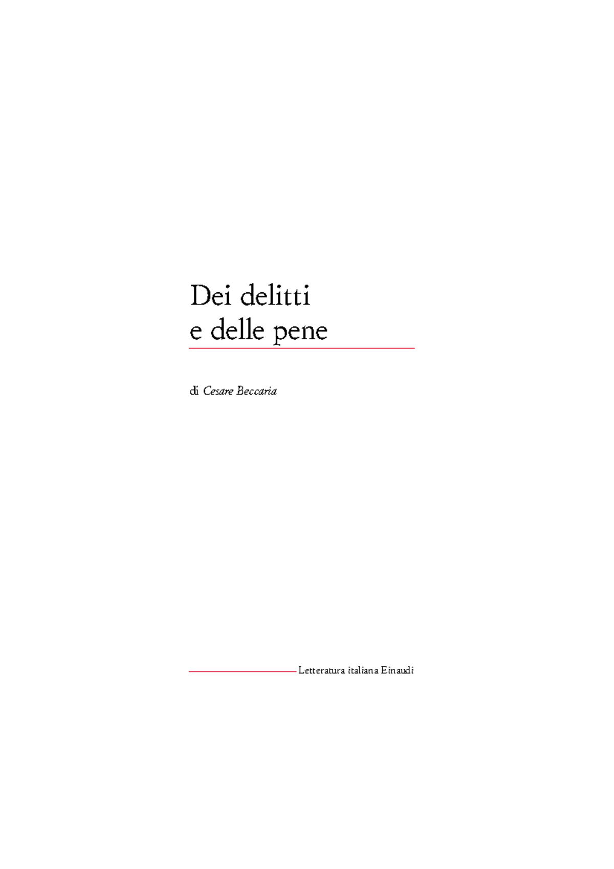 dei delitti e delle pena beccaria pdf