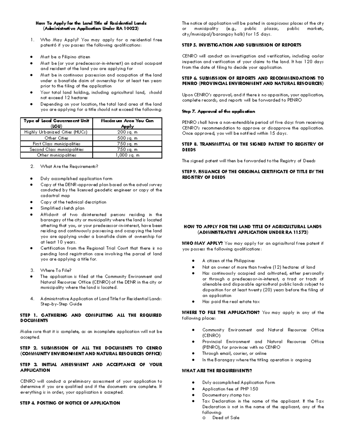 Administrative Process - How To Apply for the Land Title of Residential ...