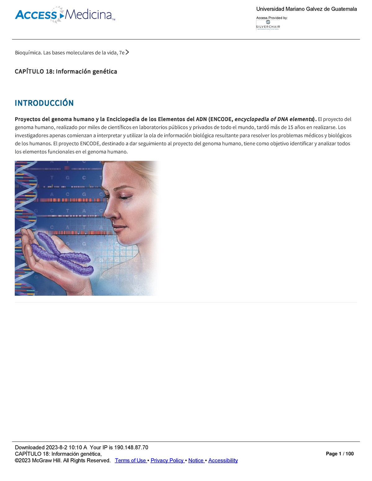 Capítulo 18 Información Genética (1) - Bioquímica. Las Bases ...