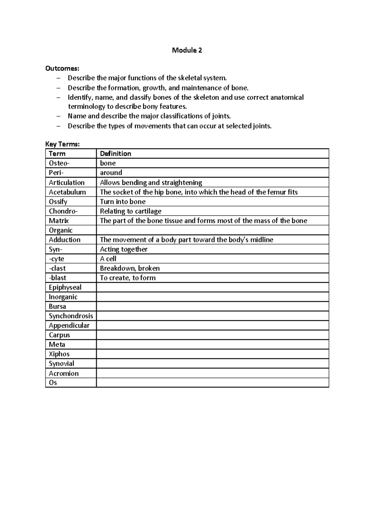 module-2-humb1001-notes-2022-module-2-outcomes-describe-the