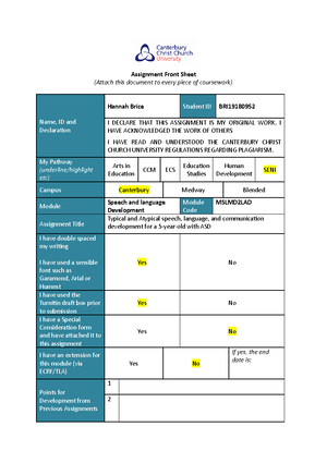 Country assignments - china - Assignment Front Sheet (Attach this ...