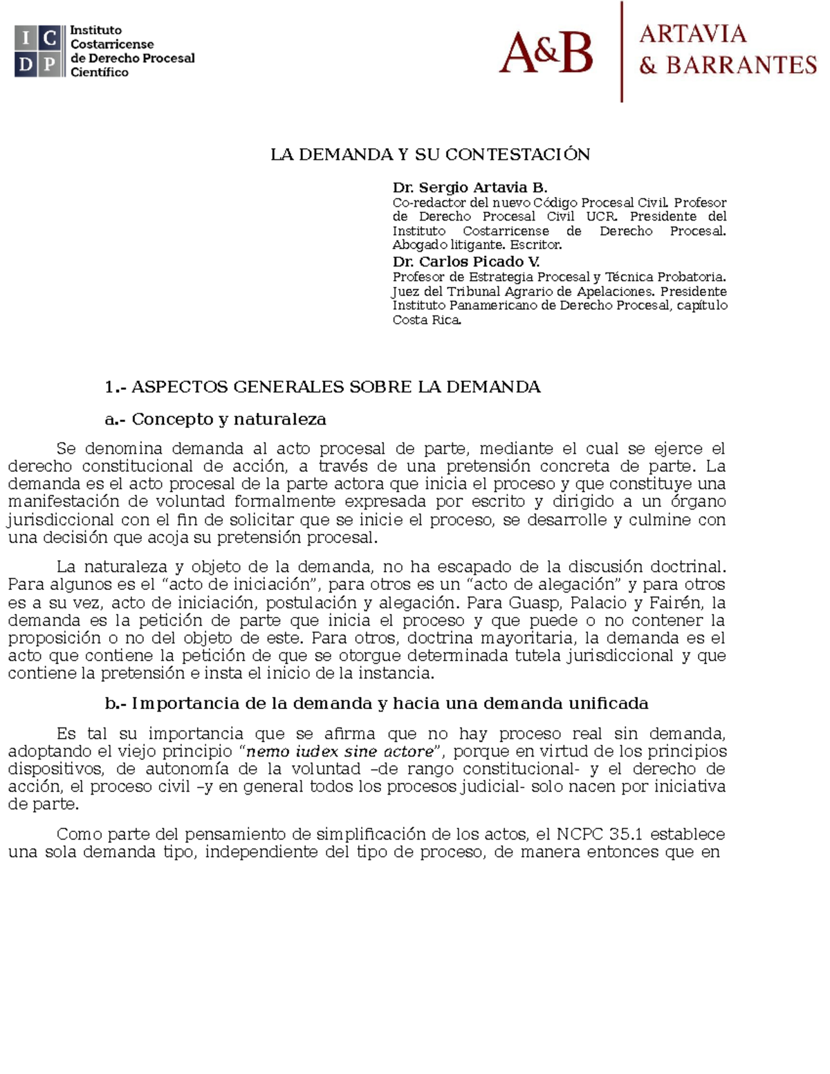 SISTEMA PENAL ACUSATORIO - LA DEMANDA Y SU CONTESTACIÓN Dr. Sergio ...