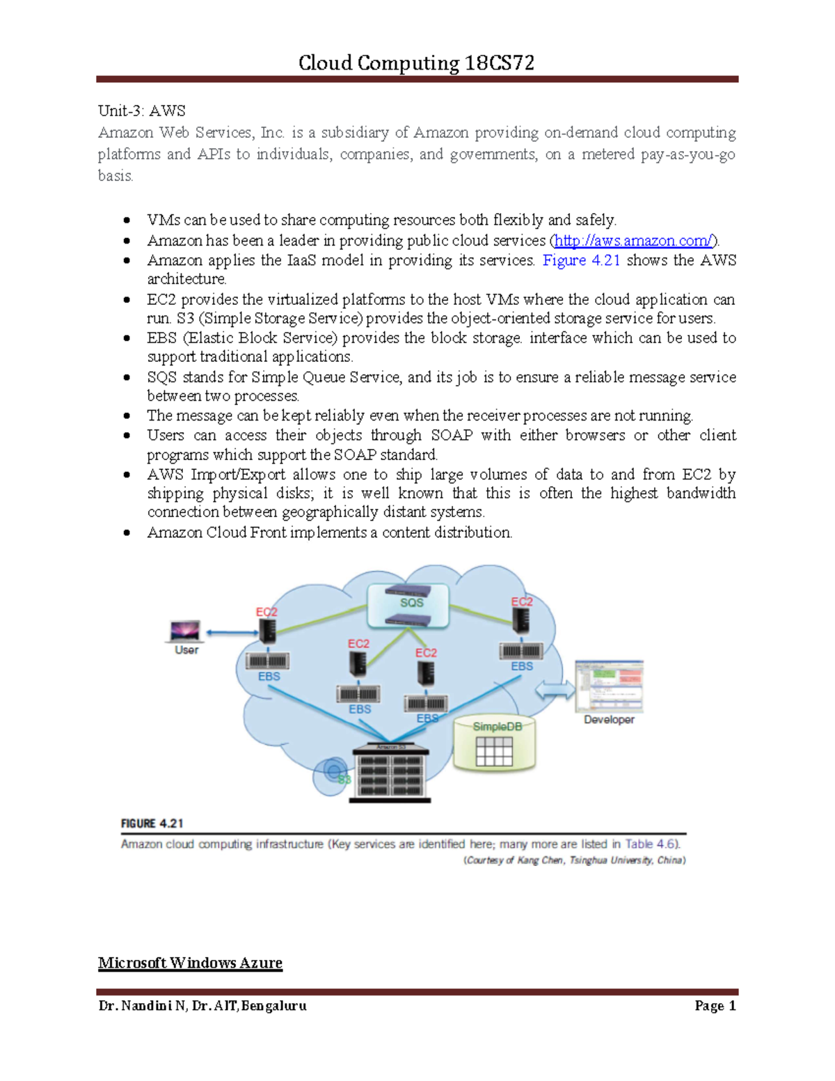 Unit 3,4,5 Notes - Dr - abcd - Unit-3: AWS Amazon Web Services, Inc. is ...