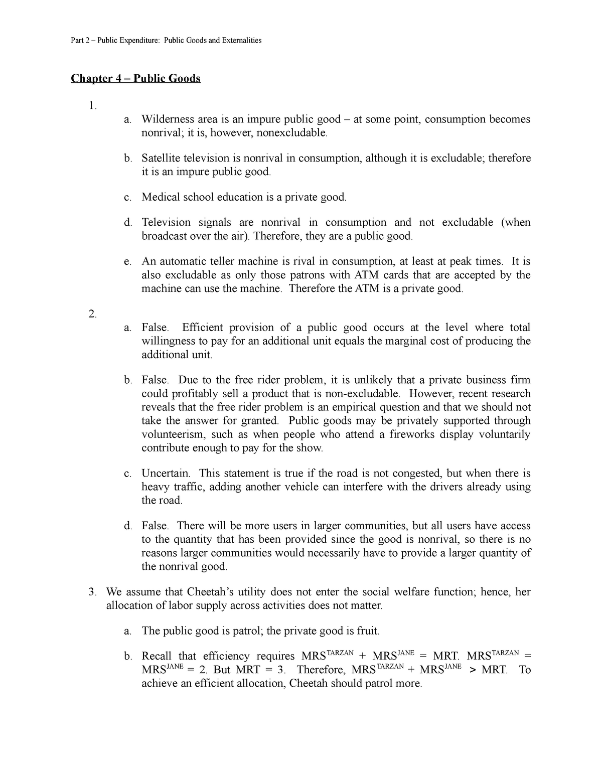 Chapter 04 V2 Part 2 Public Expenditure Public Goods And Externalities Chapter 4 Public Goods Studocu