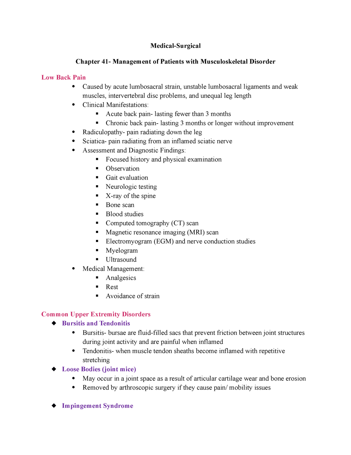 Med Surg Chapter 41 Med Surg Notes Medical Surgical Chapter 41 Management Of Patients With 6388