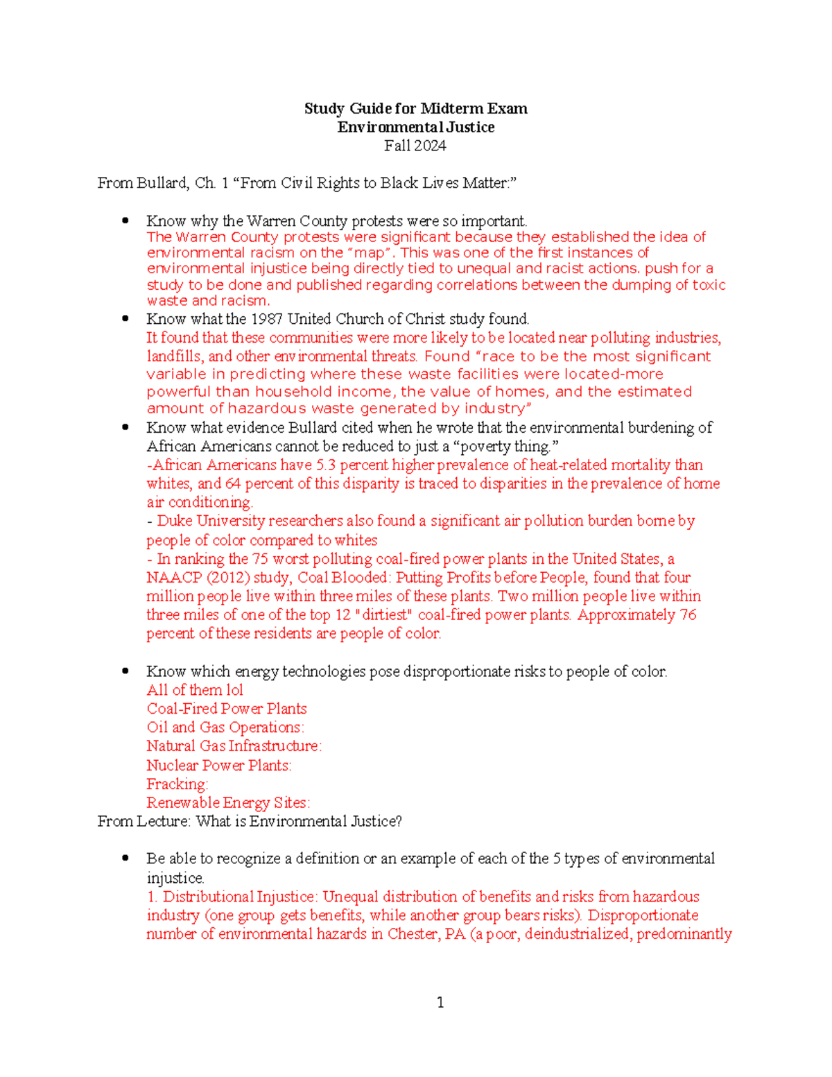 Study Guide for Midterm Exam 2024 - Study Guide for Midterm Exam ...