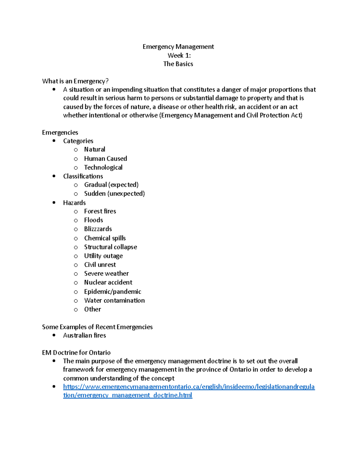 Emergency Management - Week 1 - the basics - Emergency Management Week ...