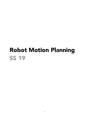 Robot Motion Planning - Summary