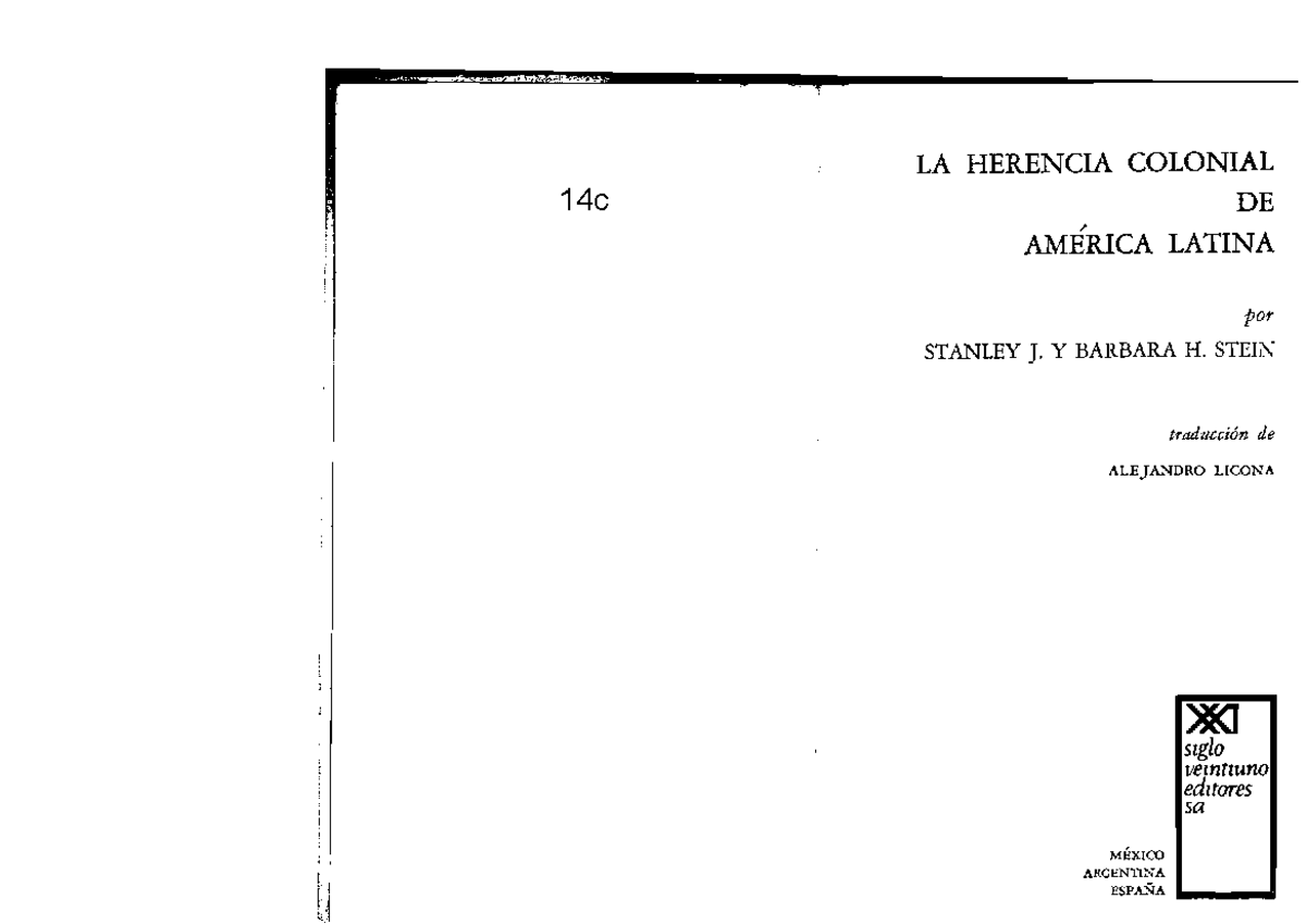 Stein Stanley - La herencia colonial de America Latina ( cap 1