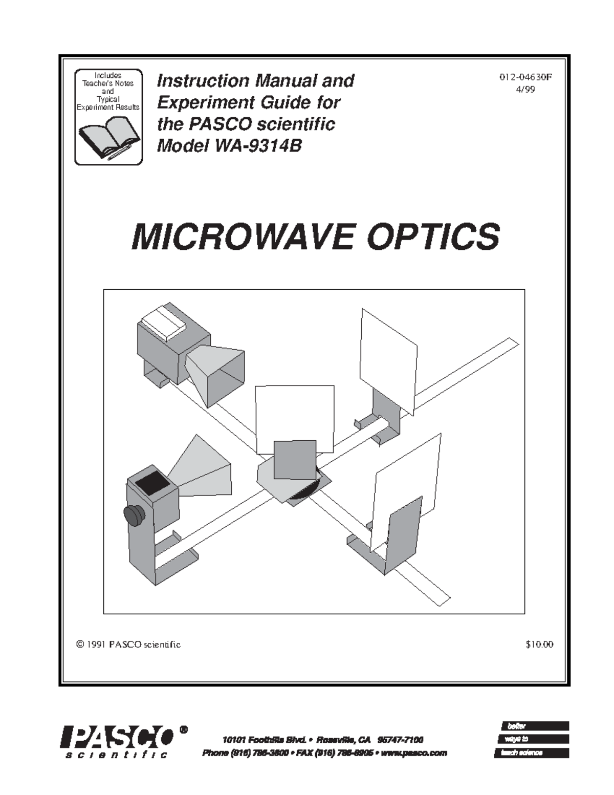 Difraccion con Microondas 01204630F 4/ MICROWAVE OPTICS Instruction
