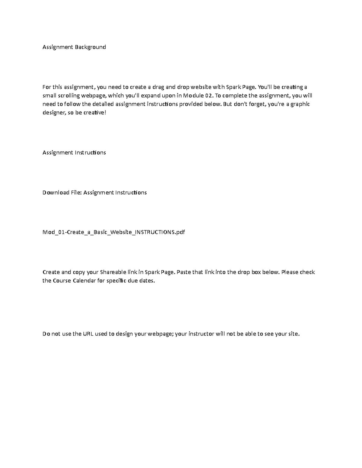 Assignment Background module 1 assignment 1 instructions - Assignment ...