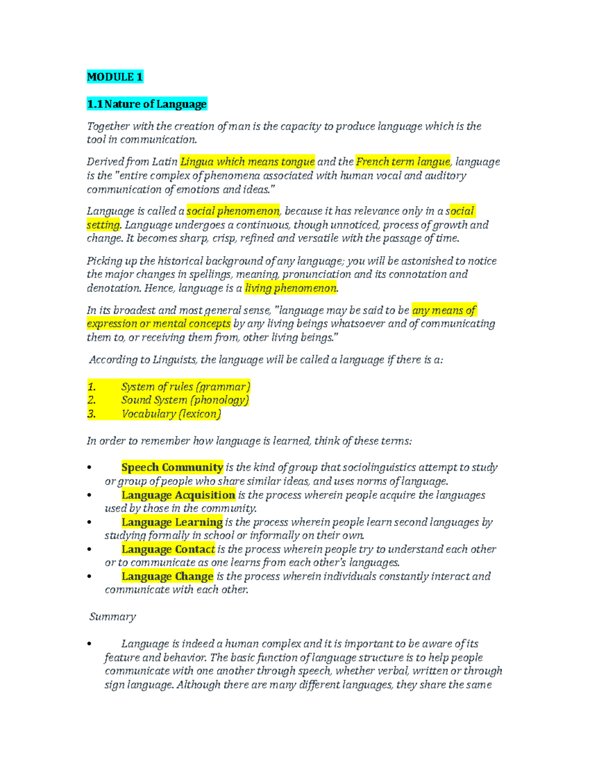 Purposive Communication Prelims MODULE 1 1 of Language Together with