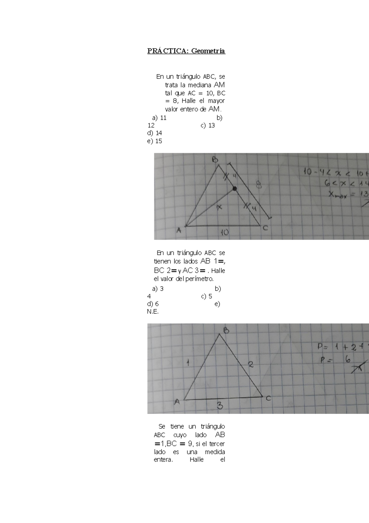 Ejercicios Geometria - Apuntes - PRÁCTICA: Geometria En Un Triángulo ...