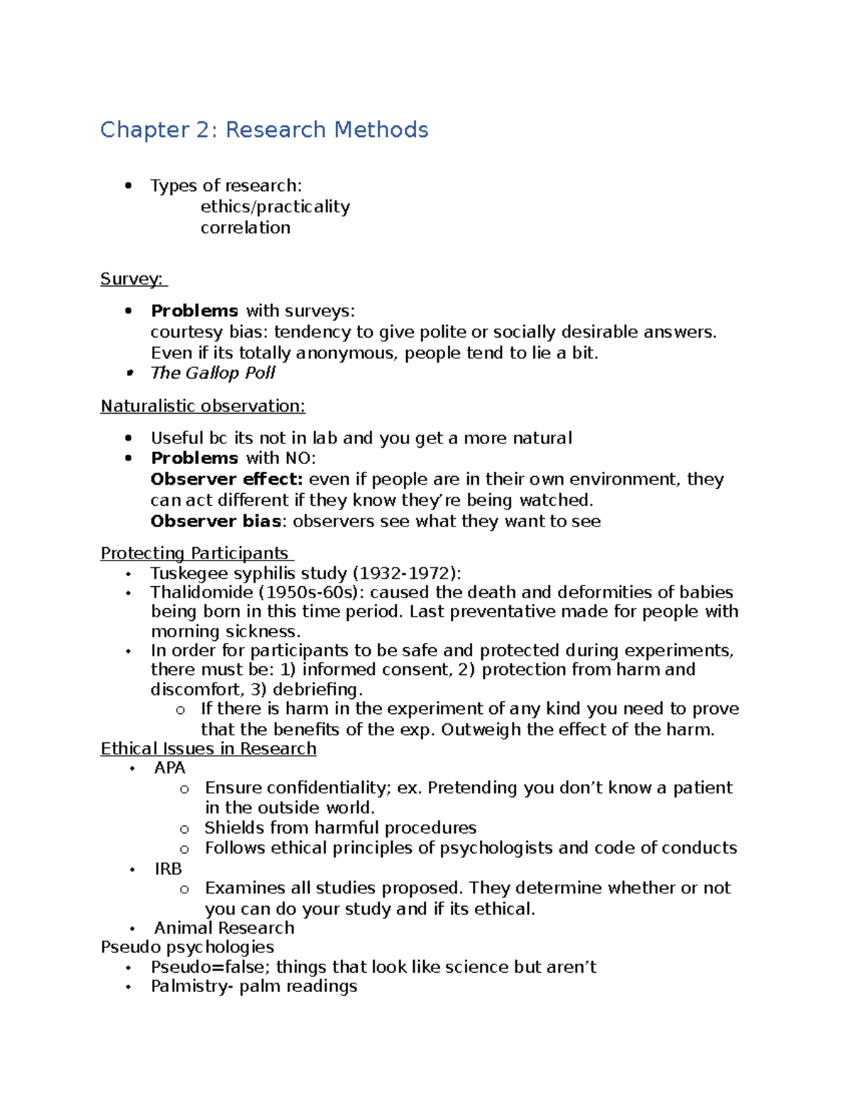 Psychology 209 Notes Ms Whitney Storey Studocu