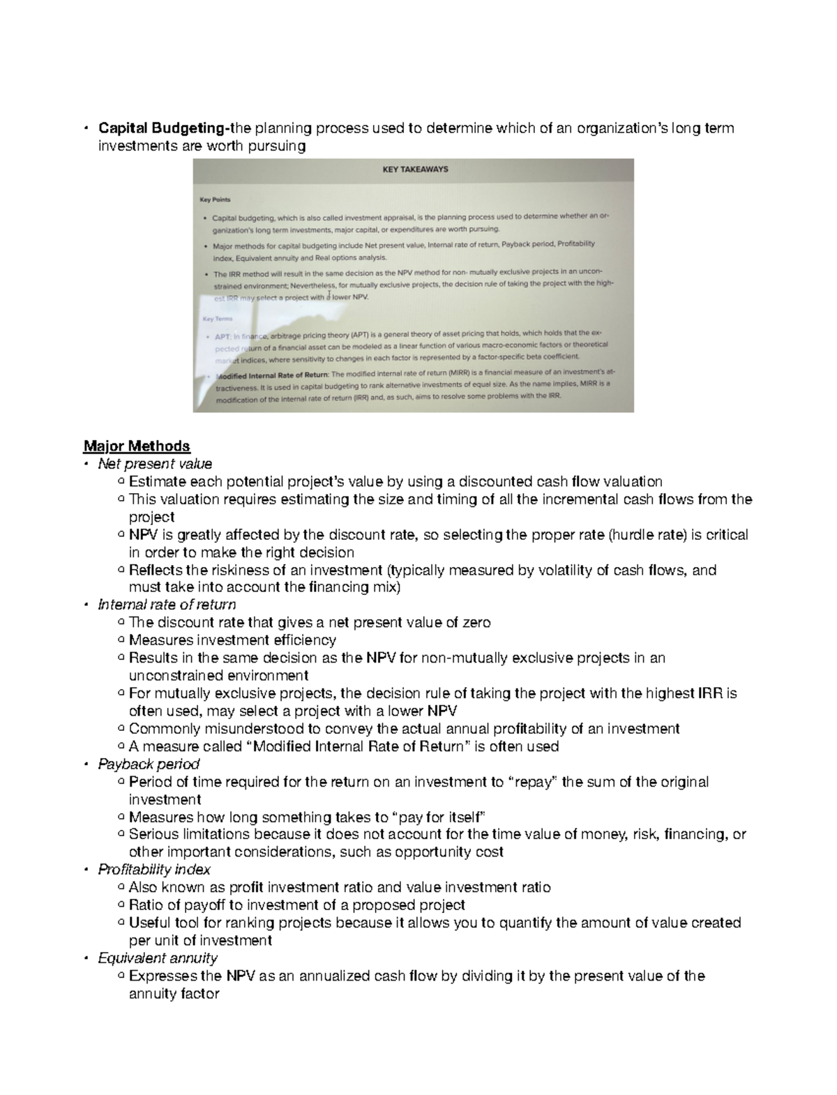 Introduction to Capital Budgeting - " Capital Budgeting- the planning ...