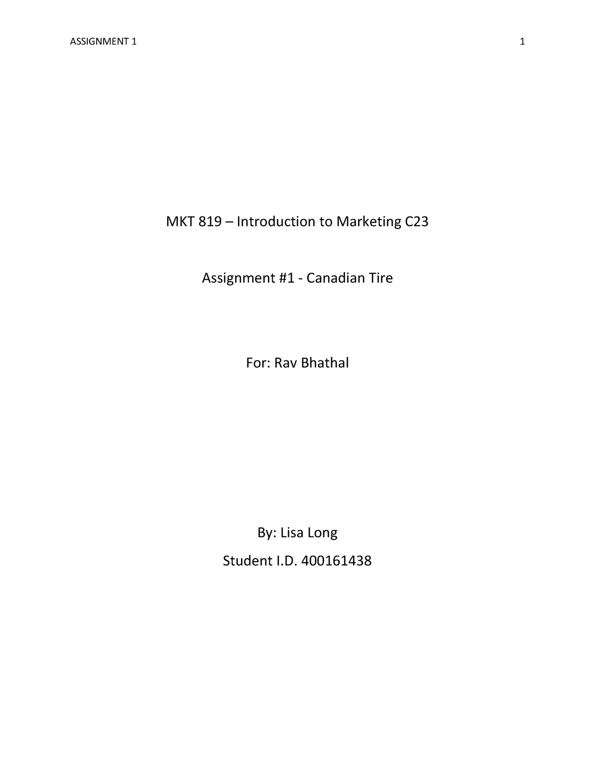 Canadian Tire Corporation Case Study